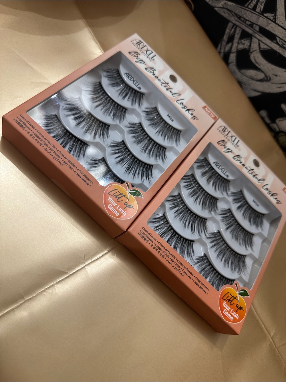 Ardell Peach-Tone Pack of Black Dramatic Lashes (Multi-Set) 2 PACK BUNDLE DEAL
